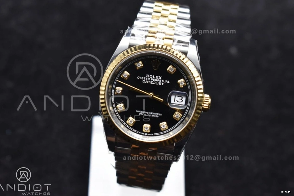 126233 Clean Bracelet Steel Black VR3235 Best Jubilee Dial on YG Diamonds 904L DateJust SS 1:1 Edition 36 0701